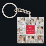 Porte-clefs Photo collage Maman Red We Love You Best Mother Ve<br><div class="desc">"Collage Photo Mom Red We Love You" est un cadeau magnifique et sentimental qui est parfait pour montrer à votre mère combien vous appréciez et aimez-la. Ce cadeau comprend un collage de photos, soigneusement arrangé pour mettre en valeur certains de vos souvenirs les plus chers avec votre mère. Ce cadeau...</div>