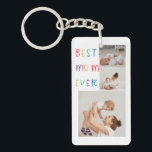 Porte-clefs Photo Collage moderne et coloré Meilleur cadeau de<br><div class="desc">Un collage photo moderne et le cadeau coloré "Best Mom Ever" est un cadeau réfléchi et personnalisé pour toute mère. La photo de collage est une collection de différentes images qui ont été arrangées avec art pour former une composition cohésive et visuellement attrayante. Ces photos peuvent présenter des souvenirs chéris,...</div>