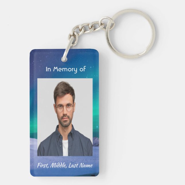 Porte-clefs Photo commémorative aurora Borealis (Dos)