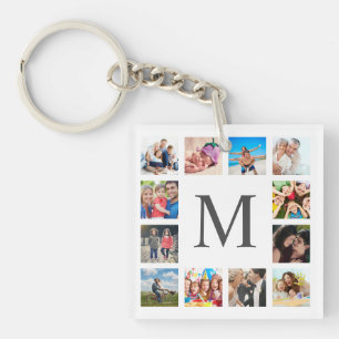 Porte-clefs Photo Custom Family Collage Personnalité de White