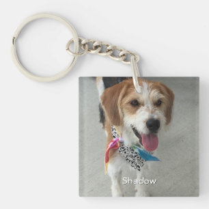 Porte-clefs Photo d'animal de compagnie ou photo d'enfant & no