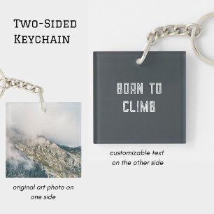 Porte-clefs Photo d'aventure en montagne pour les amateurs d'e