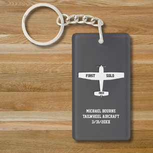 Porte-clefs Photo d'avion de premier vol solo de pilote étudia