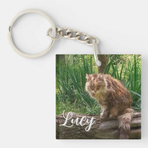 Porte-clefs Photo de chat sauvage / Amateur de chat