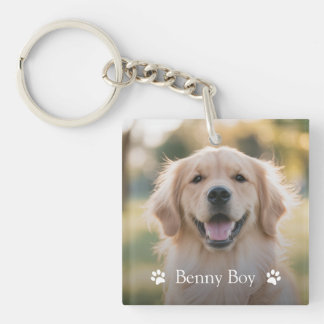 Porte-clefs Photo de chien personnalisé