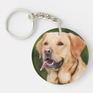 Porte-clefs Photo de chien personnalisée double face