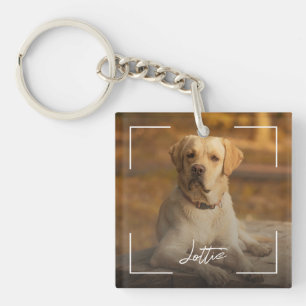 Porte-clefs Photo de compagnie moderne minimaliste