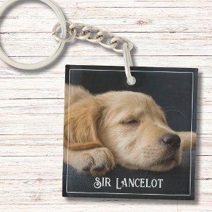 Porte-clefs Photo de compagnie personnalisée Minimaliste Moder