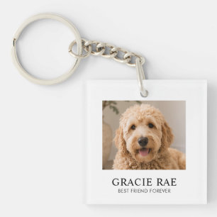 Porte-clefs Photo de compagnie personnalisée moderne simple