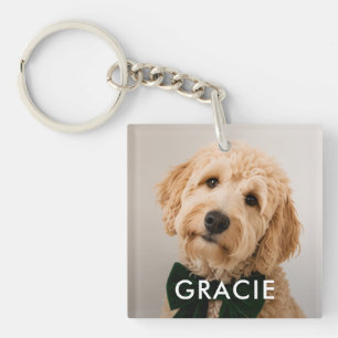 Porte-clefs Photo de compagnie personnalisée moderne simple