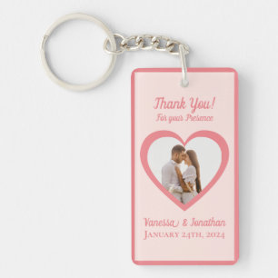 Porte-clefs Photo de couple dans le mariage de coeur Favor Pea