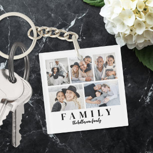 Porte-clefs Photo de famille double face personnalisé