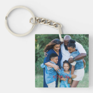 Porte-clefs Photo de famille "LOVE US" PERSONNALISER