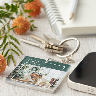 Porte-clefs Photo de famille moderne   Joyeux Joyeux Joyeux Bé