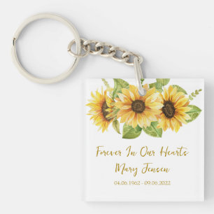 Porte-clefs Photo de funérailles mémorial Tournesol