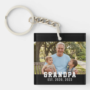 Porte-clefs Photo de grand-père noir établi