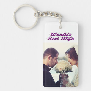 Porte-clefs Photo de la femme violet