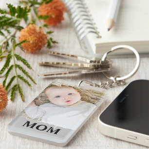 Porte-clefs Photo de la Fête des Mères Je t'aime Mum Key Ring