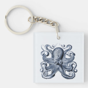 Porte-clefs Photo de la marine Blue Octopus par Ernst Haeckel