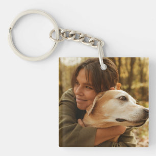 Porte-clefs Photo de maman et chien