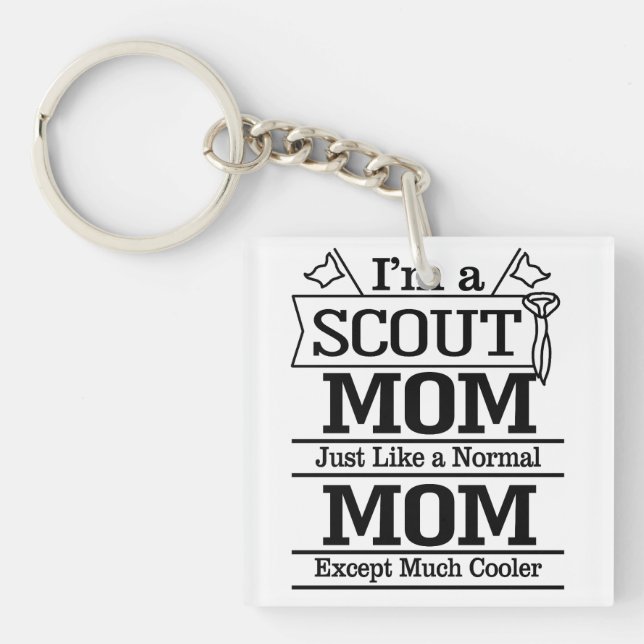Porte-clefs Photo de maman scout cool fière (Devant)