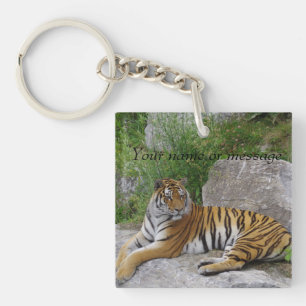 Porte-clefs Photo de portrait d'un tigre sibérien