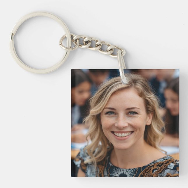 Porte-clefs Photo de professeur personnaliser (Devant)