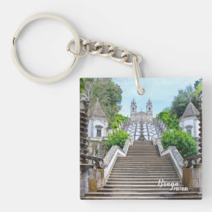 Porte-clefs Photo du Sanctuaire Bom Jesus Braga, avec prière