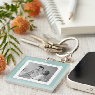 Porte-clefs Photo Famille Moderne Mint Simple Lovely Cadeau