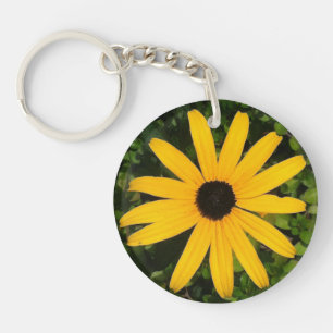 Porte-clefs Photo Jaune Daisy
