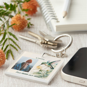 Porte-clefs Photo mémorial chrétien souvenir