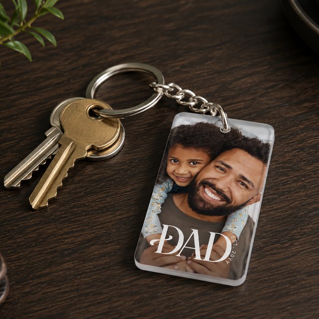 Porte-clefs Photo Papa Établie (Créateur téléchargé)