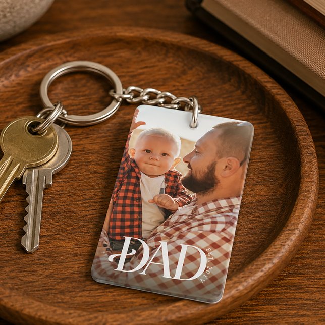 Porte-clefs Photo Papa Établie (Créateur téléchargé)