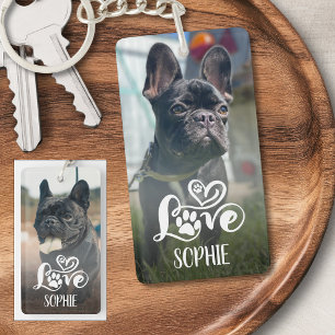 Porte-clefs Photo personnalisé d'amour de chien