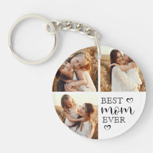 Porte-clefs Photo personnalisé de maman   Cadeau de famille mi