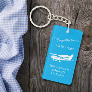 Porte-clefs Photo personnalisé du premier vol solo d'un élève