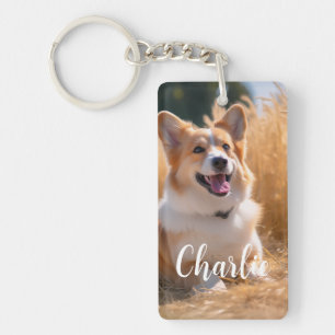 Porte-clefs Photo personnalisée avec animal de compagnie avec 