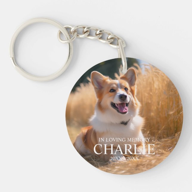 Porte-clefs Photo personnalisée avec animal de compagnie avec  (Devant)