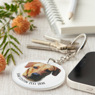 Porte-clefs Photo personnalisée avec visage de chien