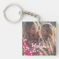Photo Personnalisée Coeurs roses Dispersés