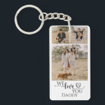 Porte-clefs Photo personnalisée Collage Aimez-vous Coeur moder<br><div class="desc">Un collage photo personnalisable avec "love you" dans un script moderne avec des coeurs avec du texte personnalisé,  ajoutez vos propres photos et personnalisées à "we,  or i" love you,  pourrait être fait pour papa,  maman,  grands-parents,  et plus encore.</div>