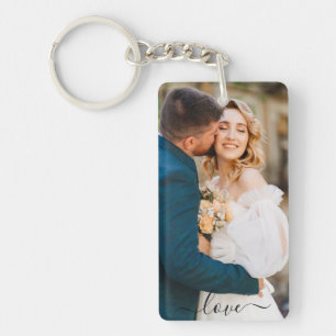 Porte-clefs Photo personnalisée et texto Love Keepsaké