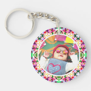 Porte-clefs Photo personnalisée Fun Pink Happy Mère's Day Keep