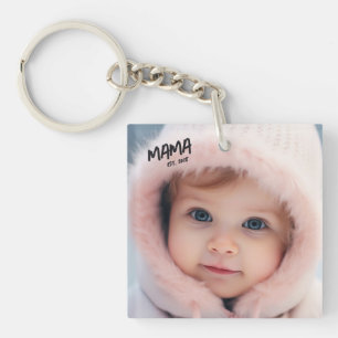 Porte-clefs Photo personnalisée Mama Est Mère