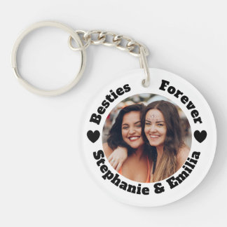 Porte-clefs Photo personnalisée meilleurs amis BFF