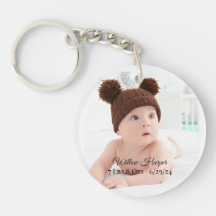 Porte-clefs Photo personnalisée Naissance Baby Keepsaké