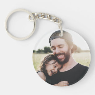 Porte-clefs Photo personnalisée Russe Meilleur papa jamais