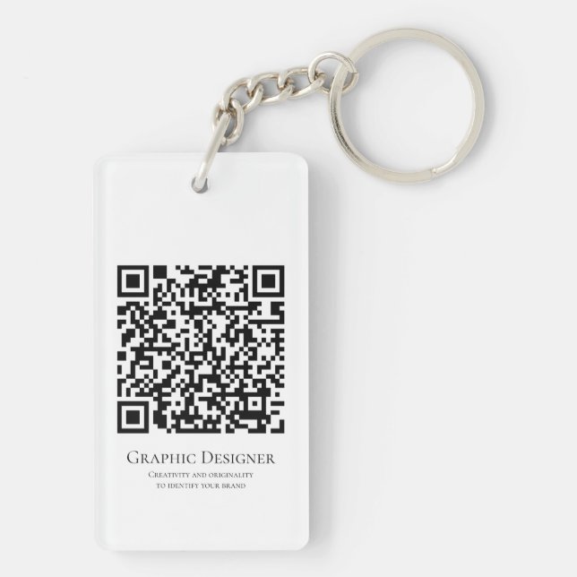 Porte-clefs Photo QR code Business Company (Dos)