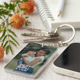 Porte-clefs Photographie Personnalisée Et Texte Meilleure Mama