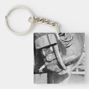 Porte-clefs Photographie vintage d'amorçage et d'éperon de C